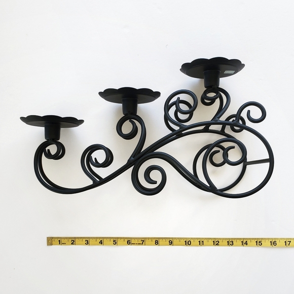 Partylite Candelabra Candle Holders Metal Black  - Picture 2 of 4